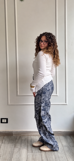 Cargo printed pants