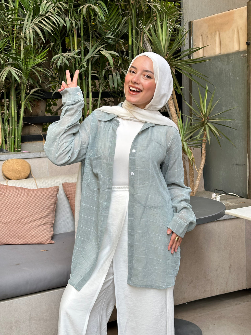 Stripped Linen Chemise