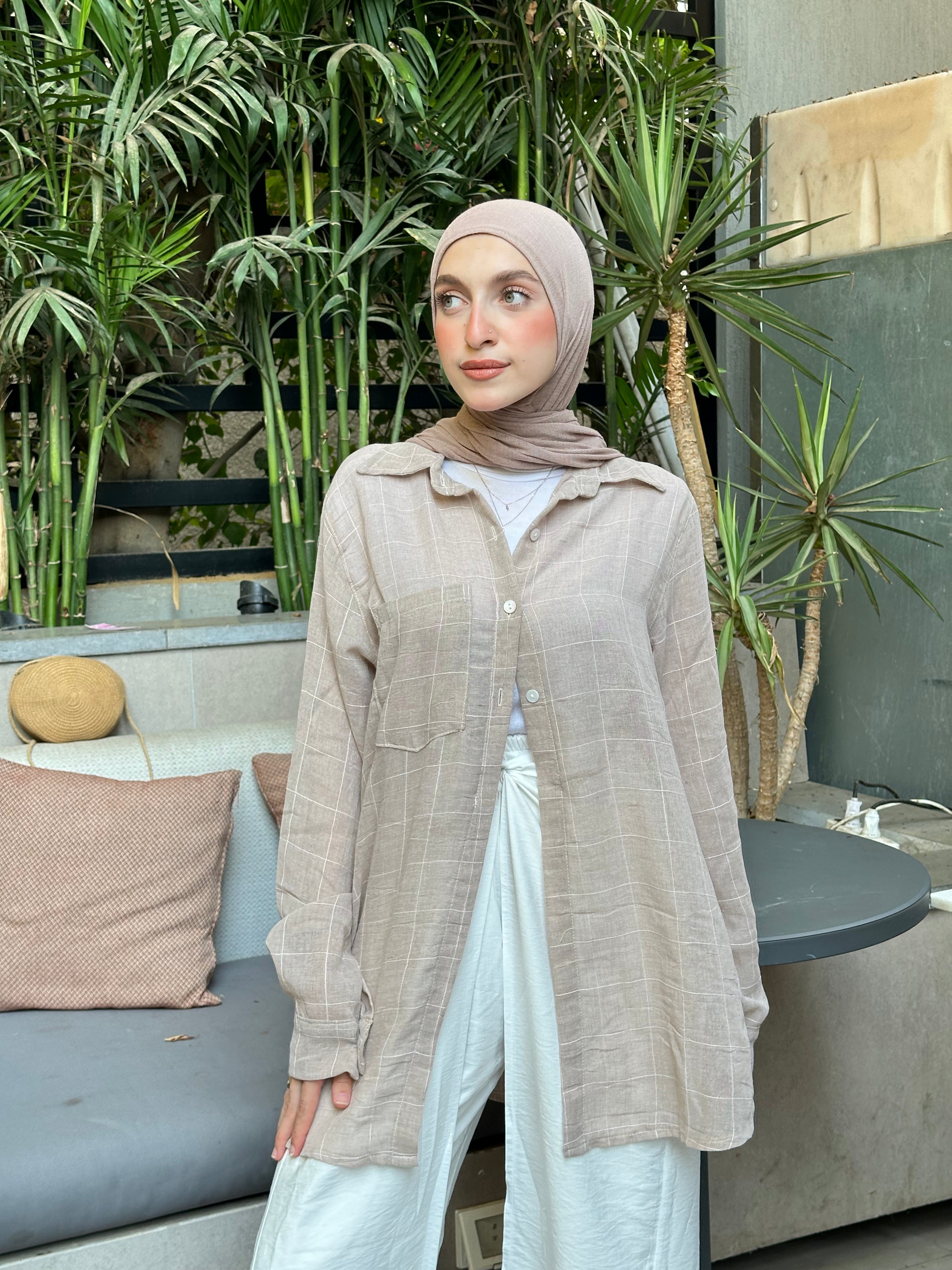 Stripped Linen Chemise