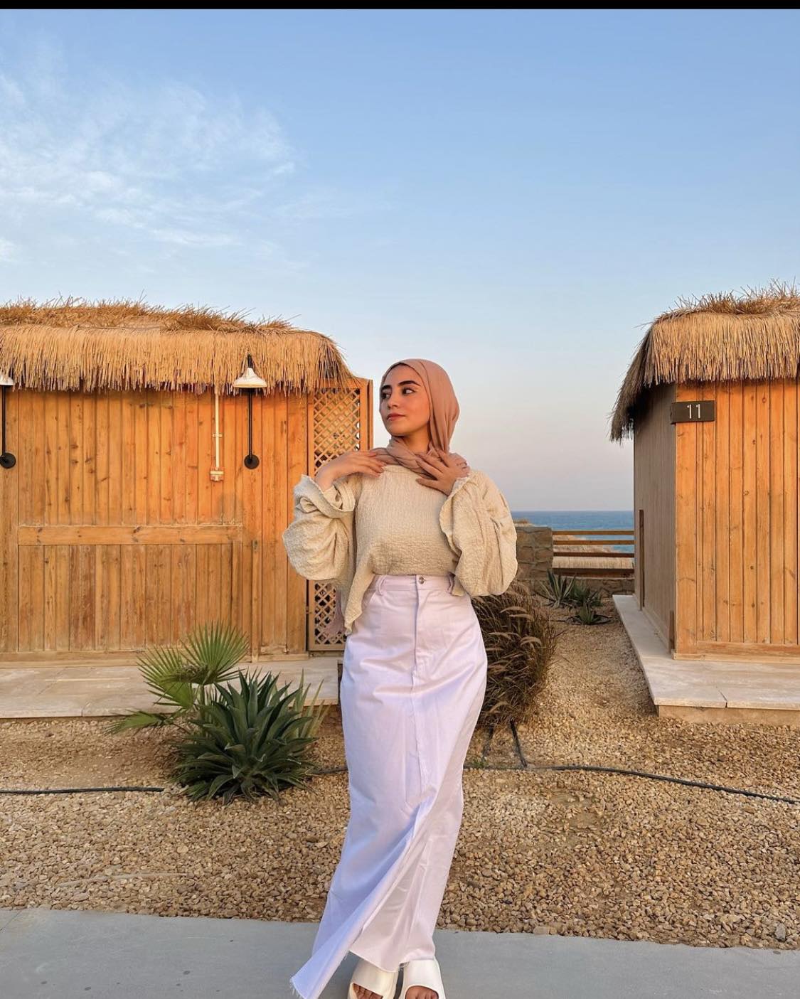 koresha Top – Beige – Nada Hassan