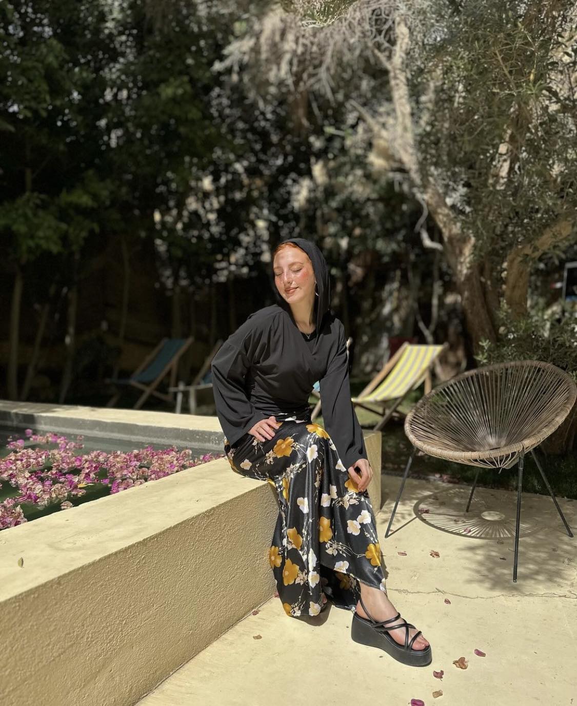 Satin Black Skirt