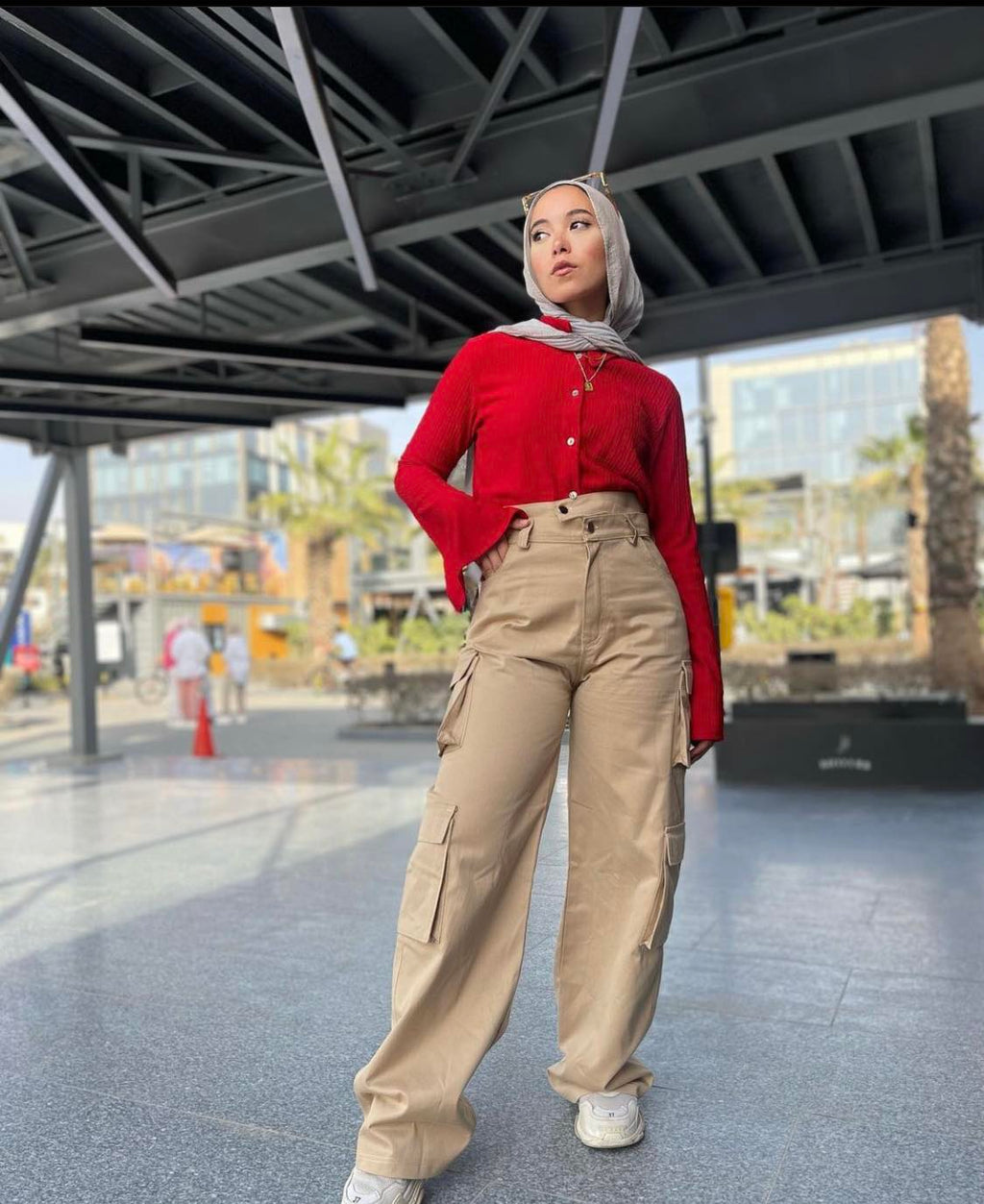 Comfy Cargo Pants – Beige