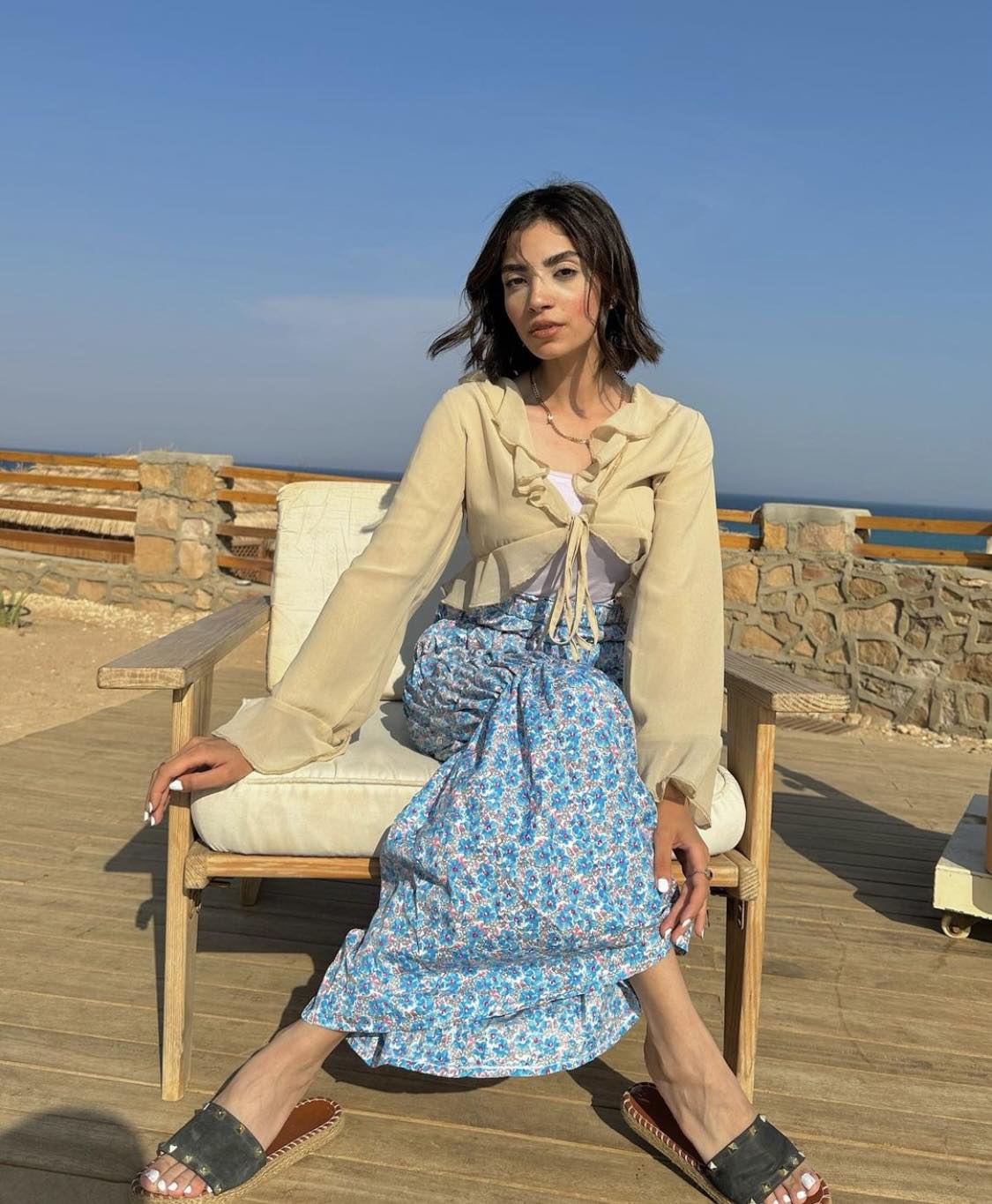 Butterfly Blouse - Beige