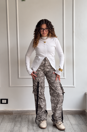Cargo printed pants