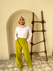 Formal Pants - Lime Green