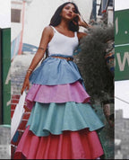 Colorfull ruffles skirt