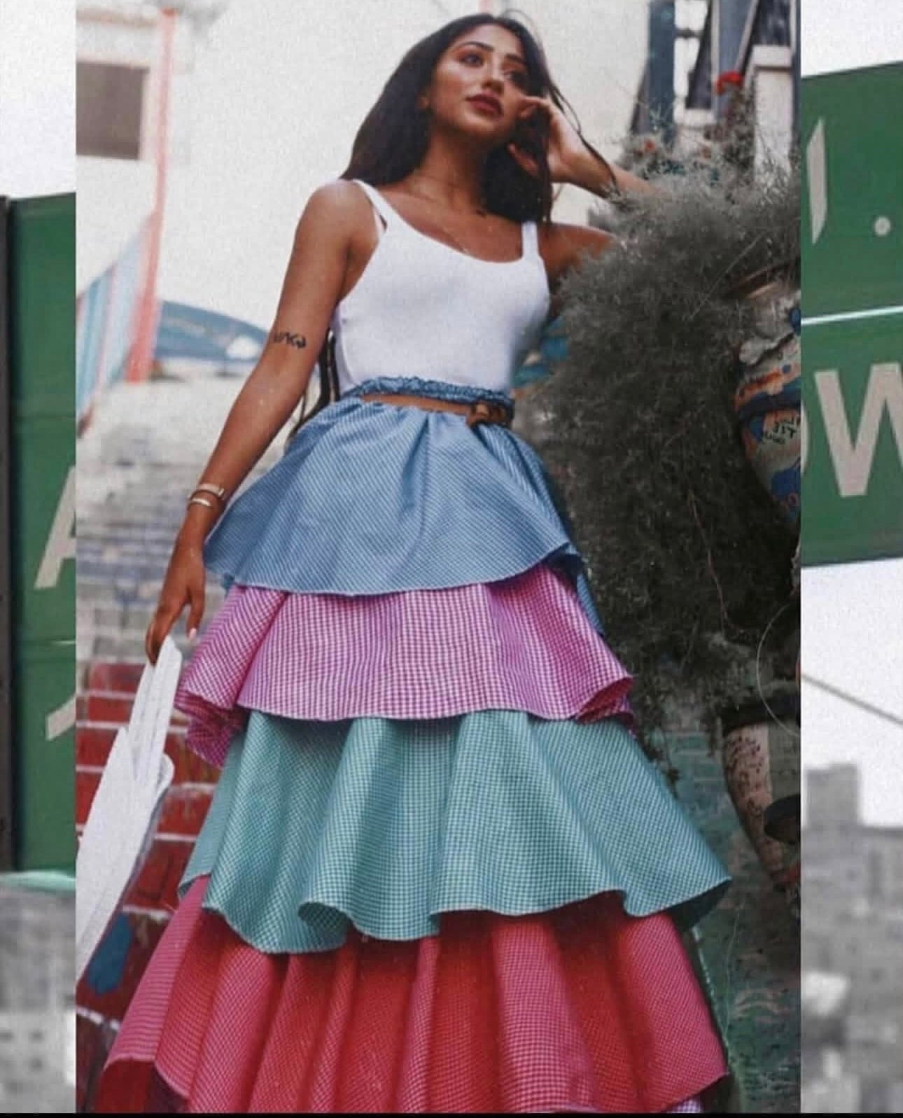 Colorfull ruffles skirt