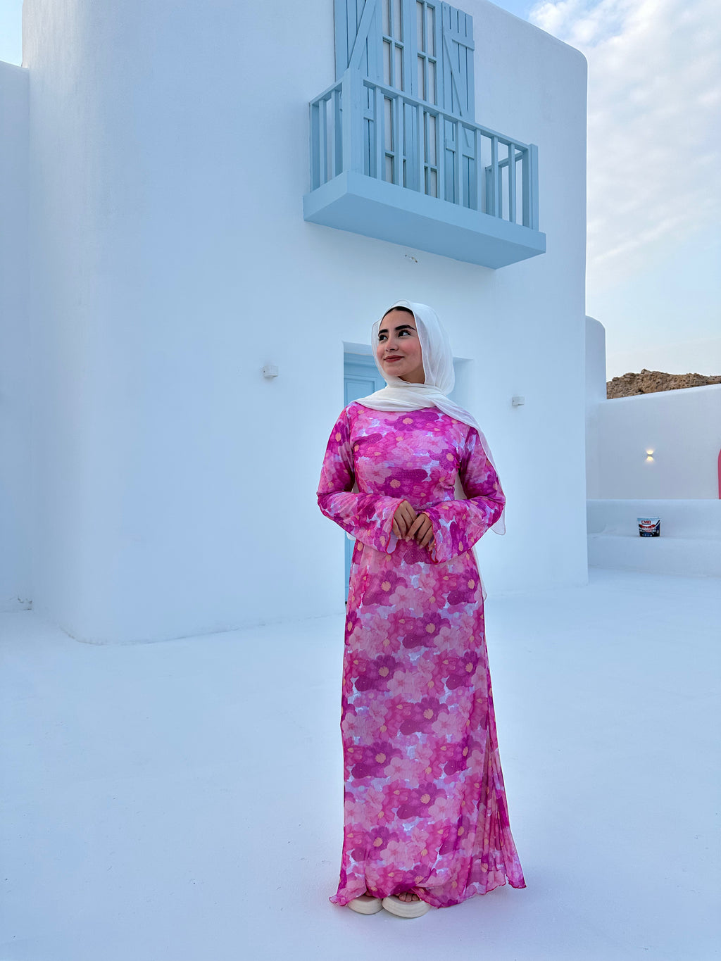 Patterned Tulle Skirt – Hot Pink