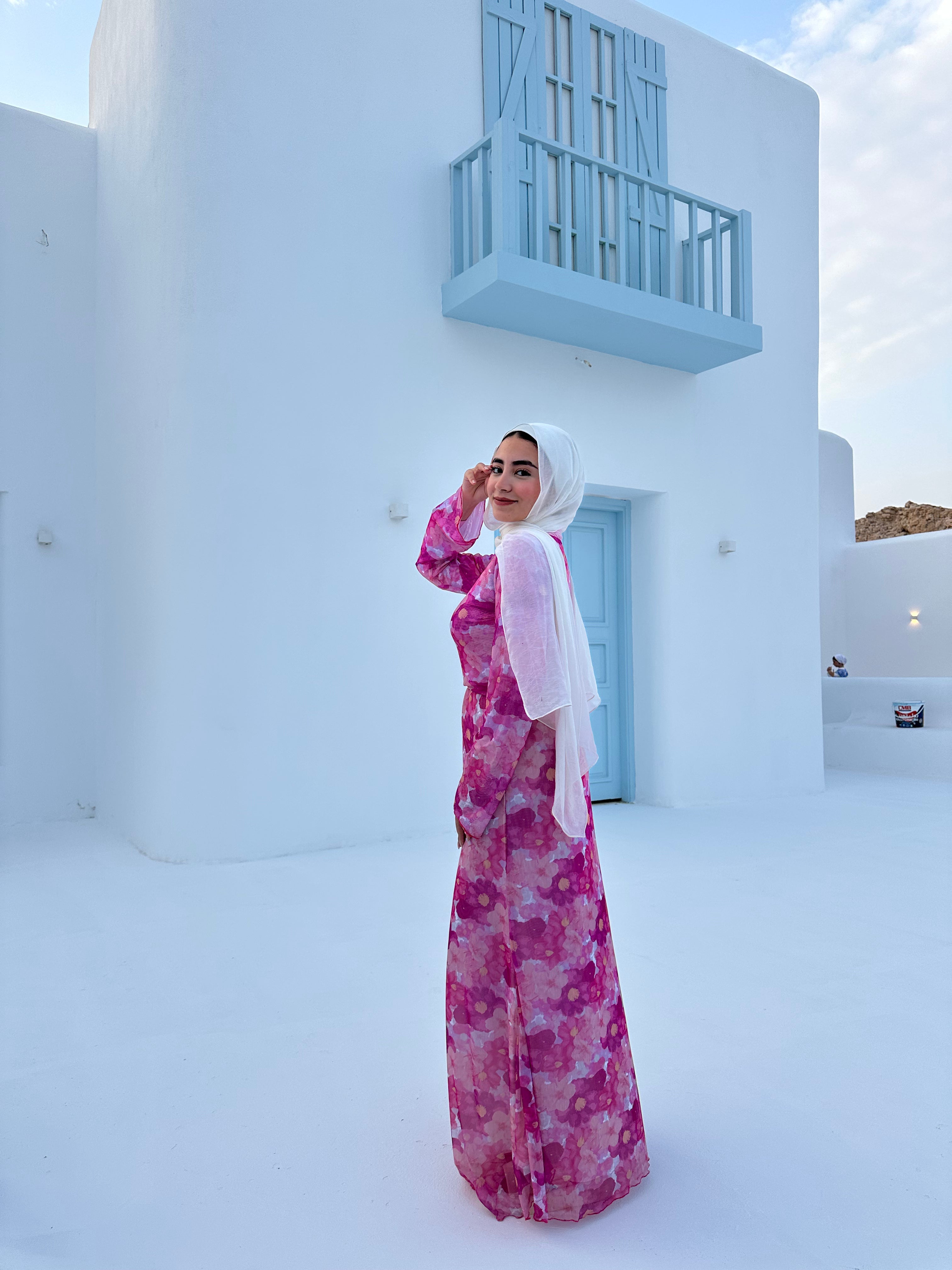 Patterned Tulle Skirt – Hot Pink