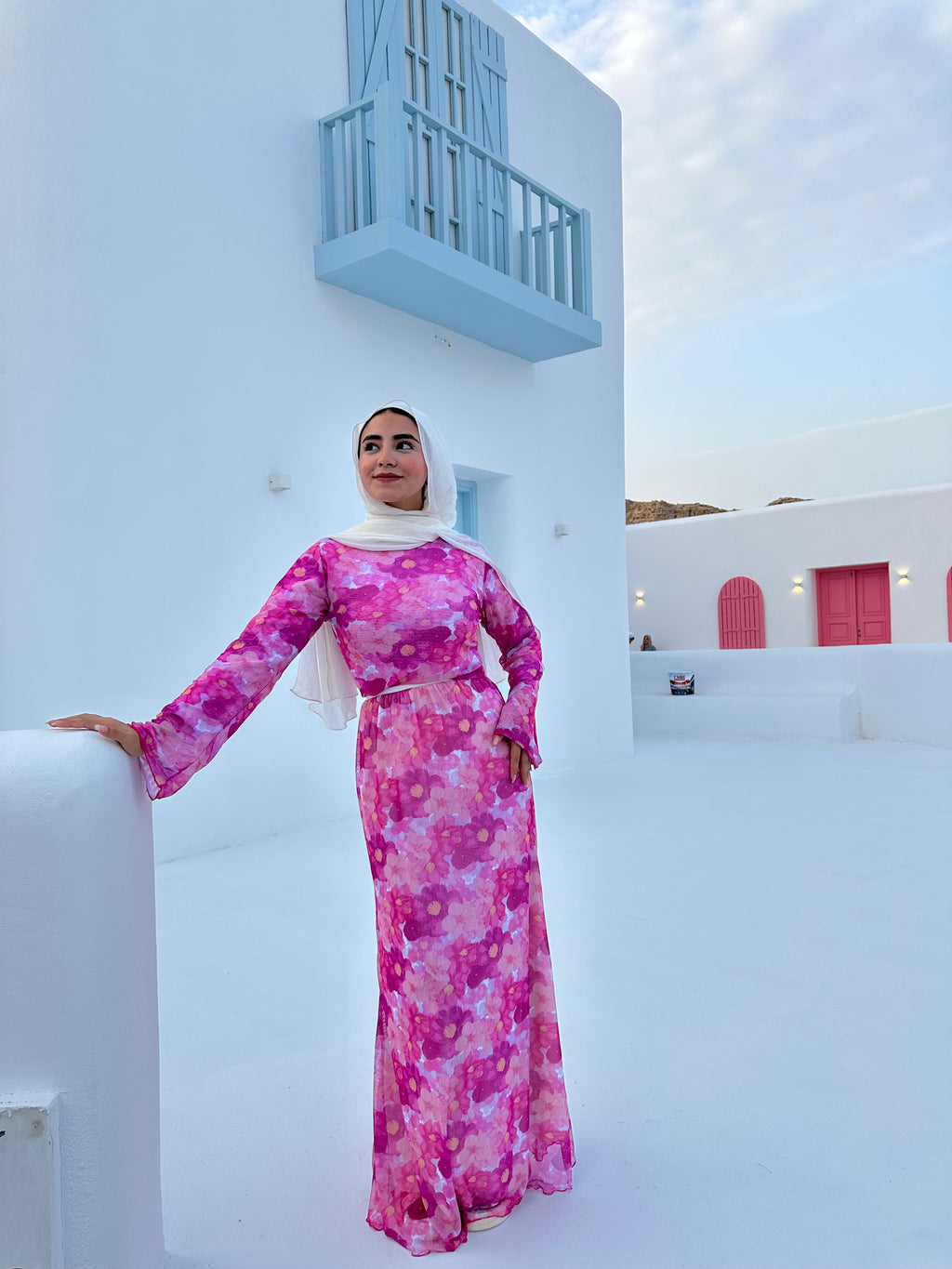 Patterned Tulle Skirt – Hot Pink