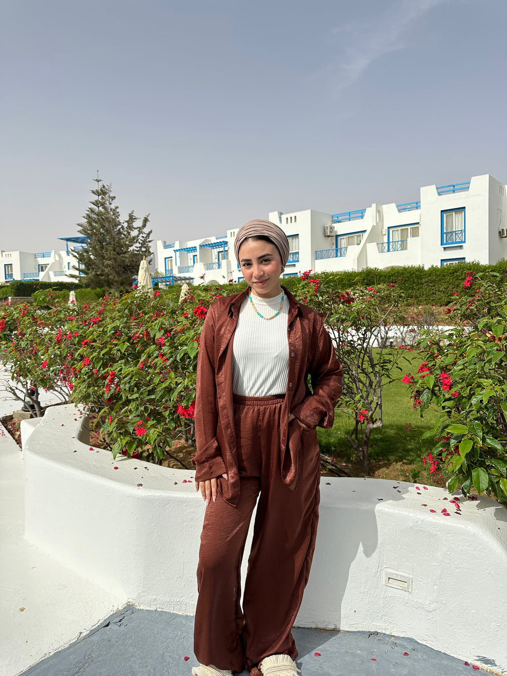 Satin Pants – Brown