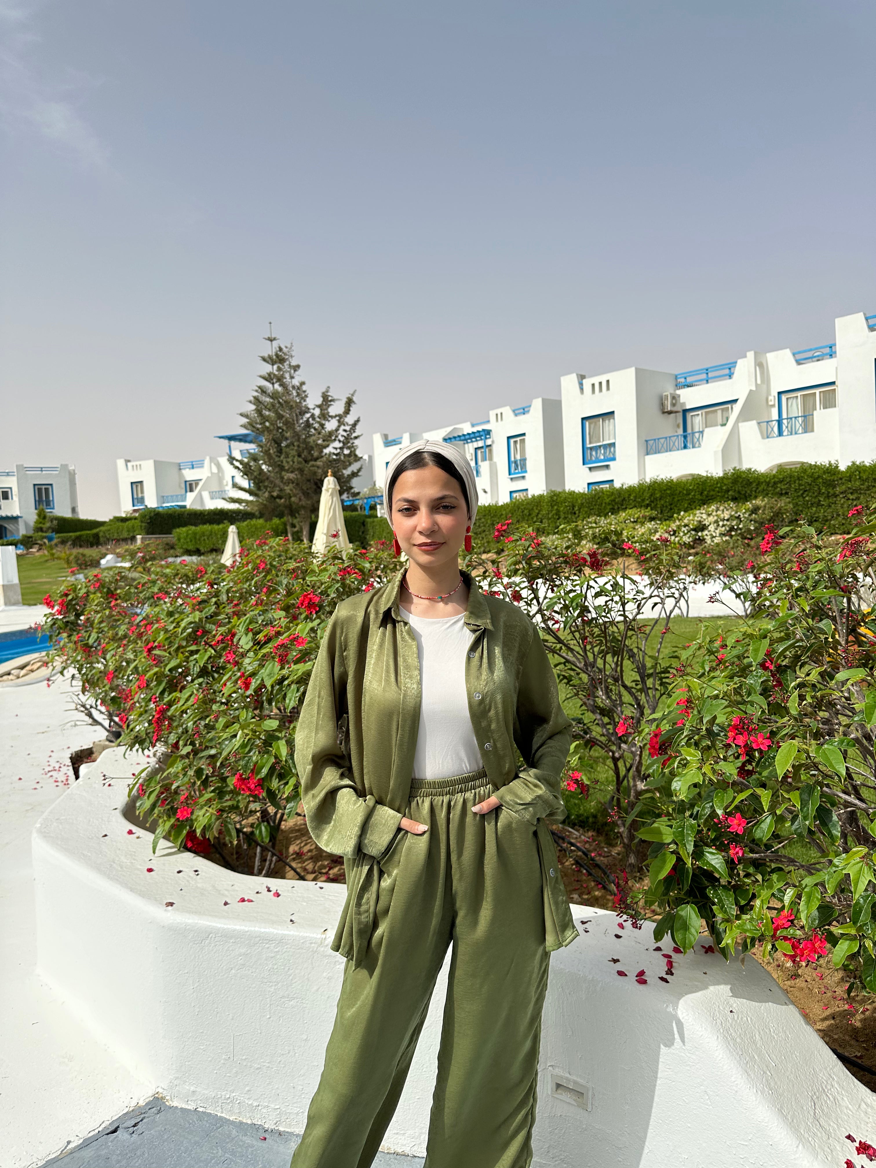 Satin Pants – Green