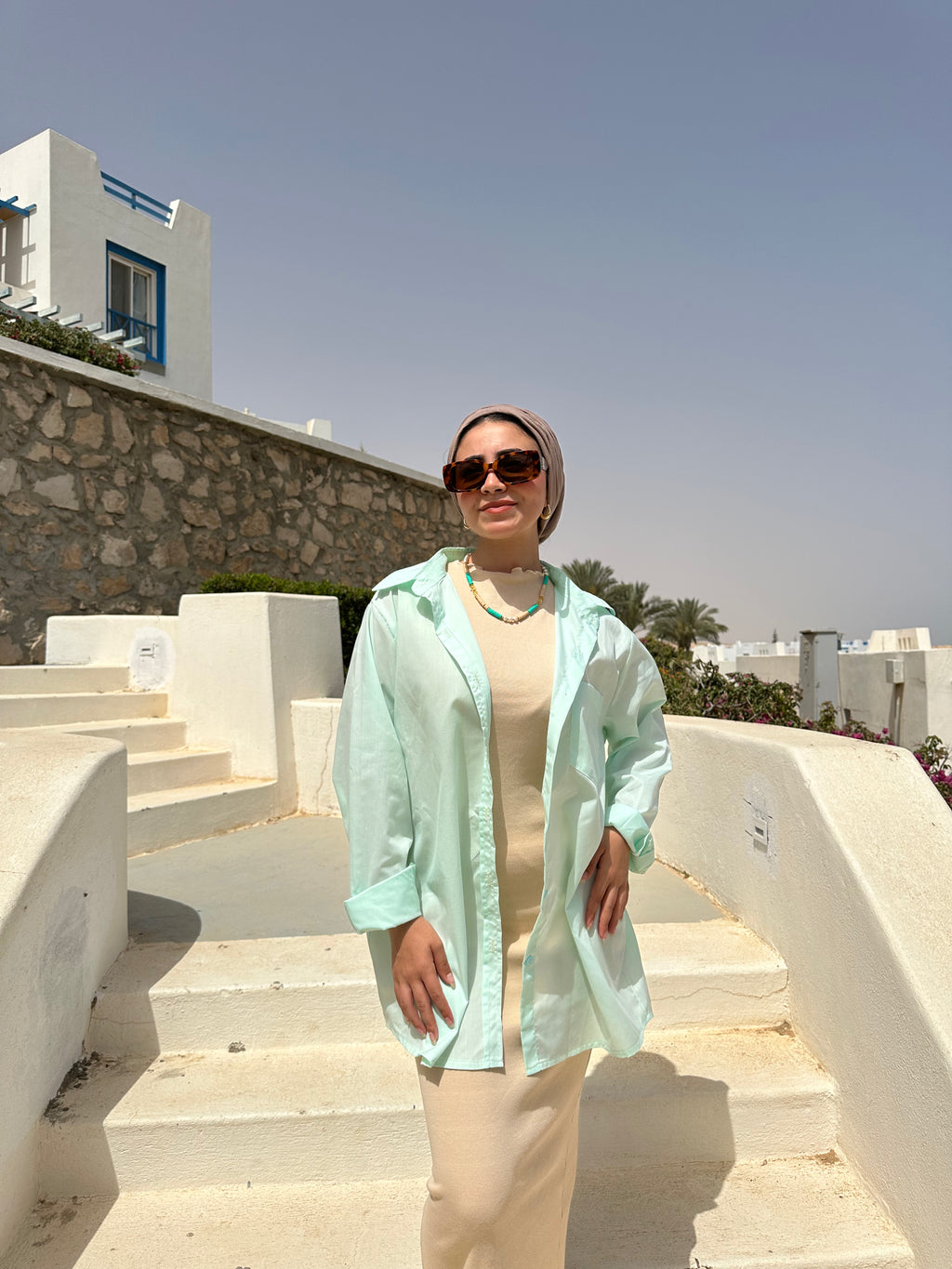 Linen Chemise - Mint Green