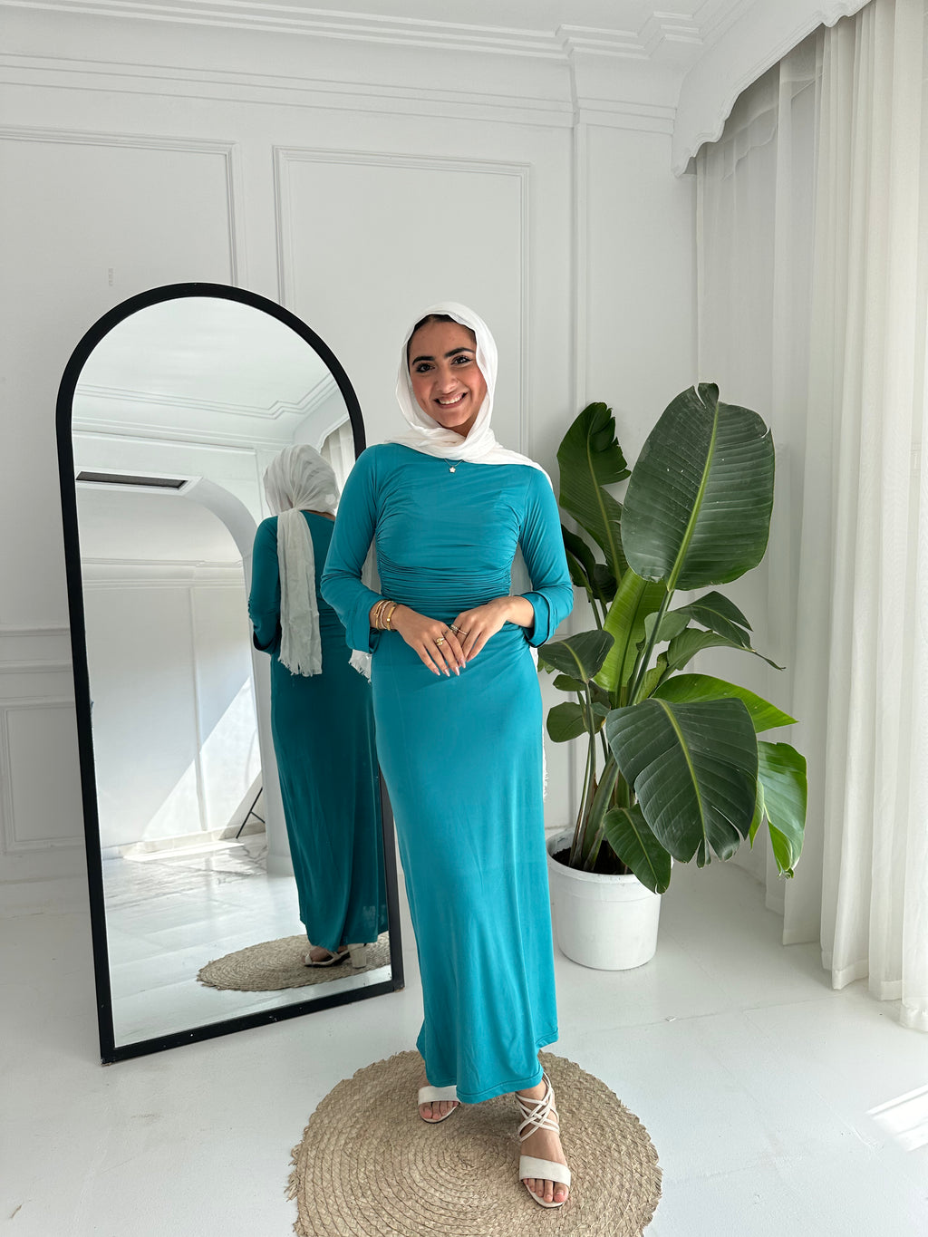 Lycra Dress - Teal Blue