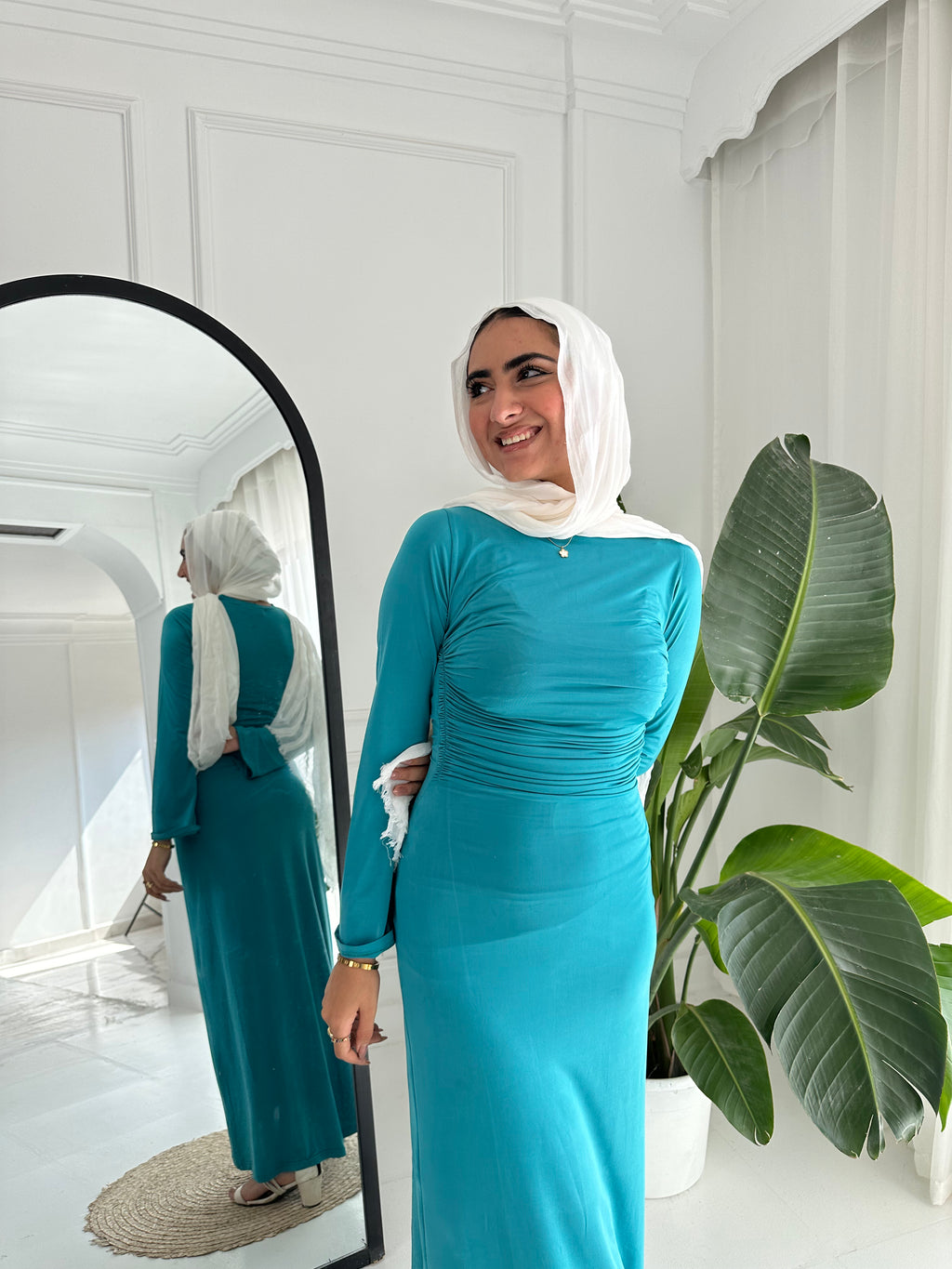 Lycra Dress - Teal Blue