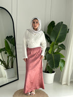 Flowy Satin Skirt