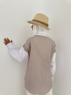 Striped Chemise - Brown