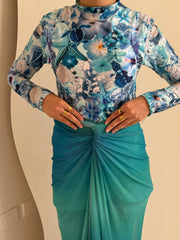 Blue Seashell Swimwear Full Set