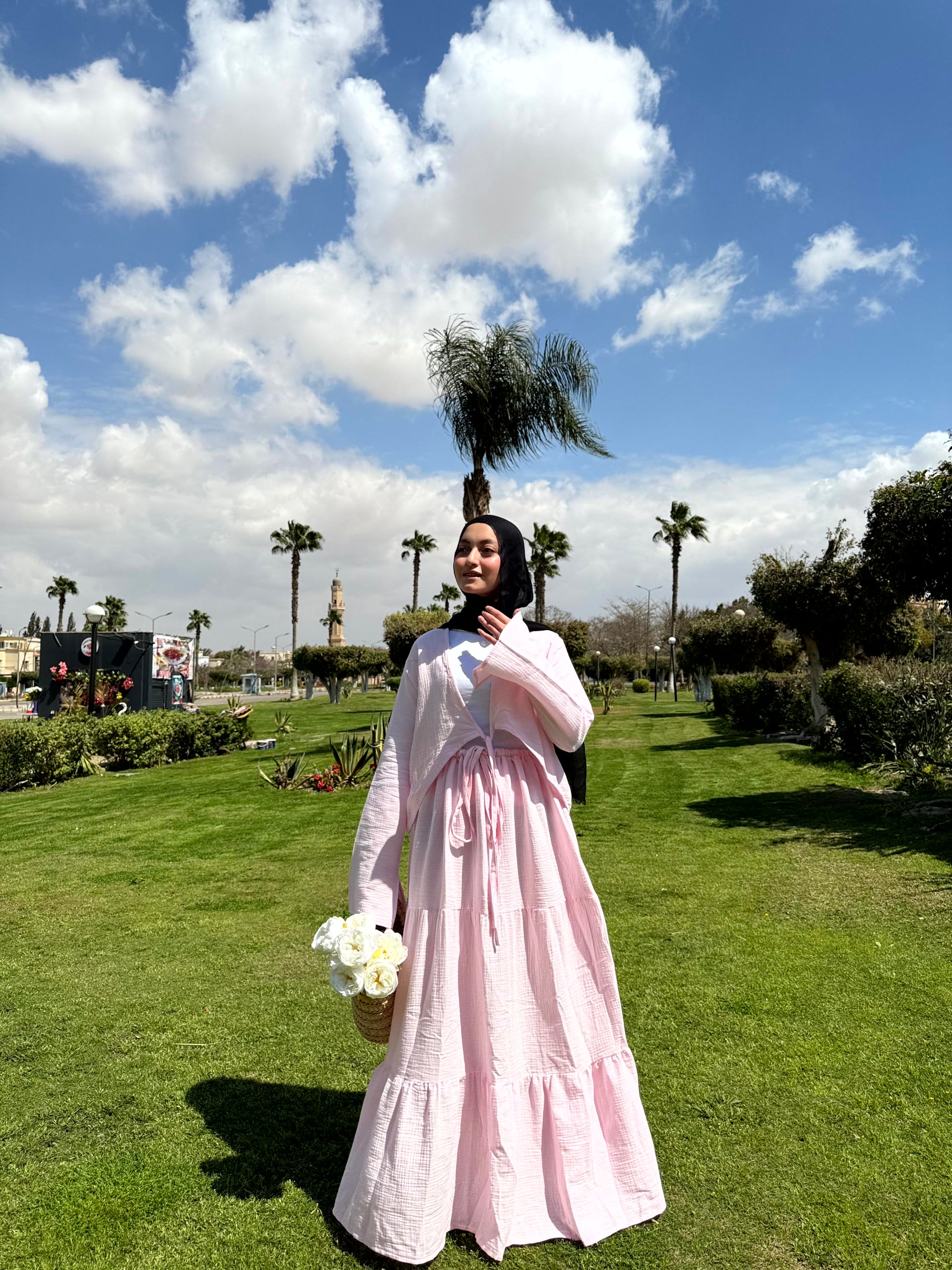 Flowy Cotton-Linen Skirt