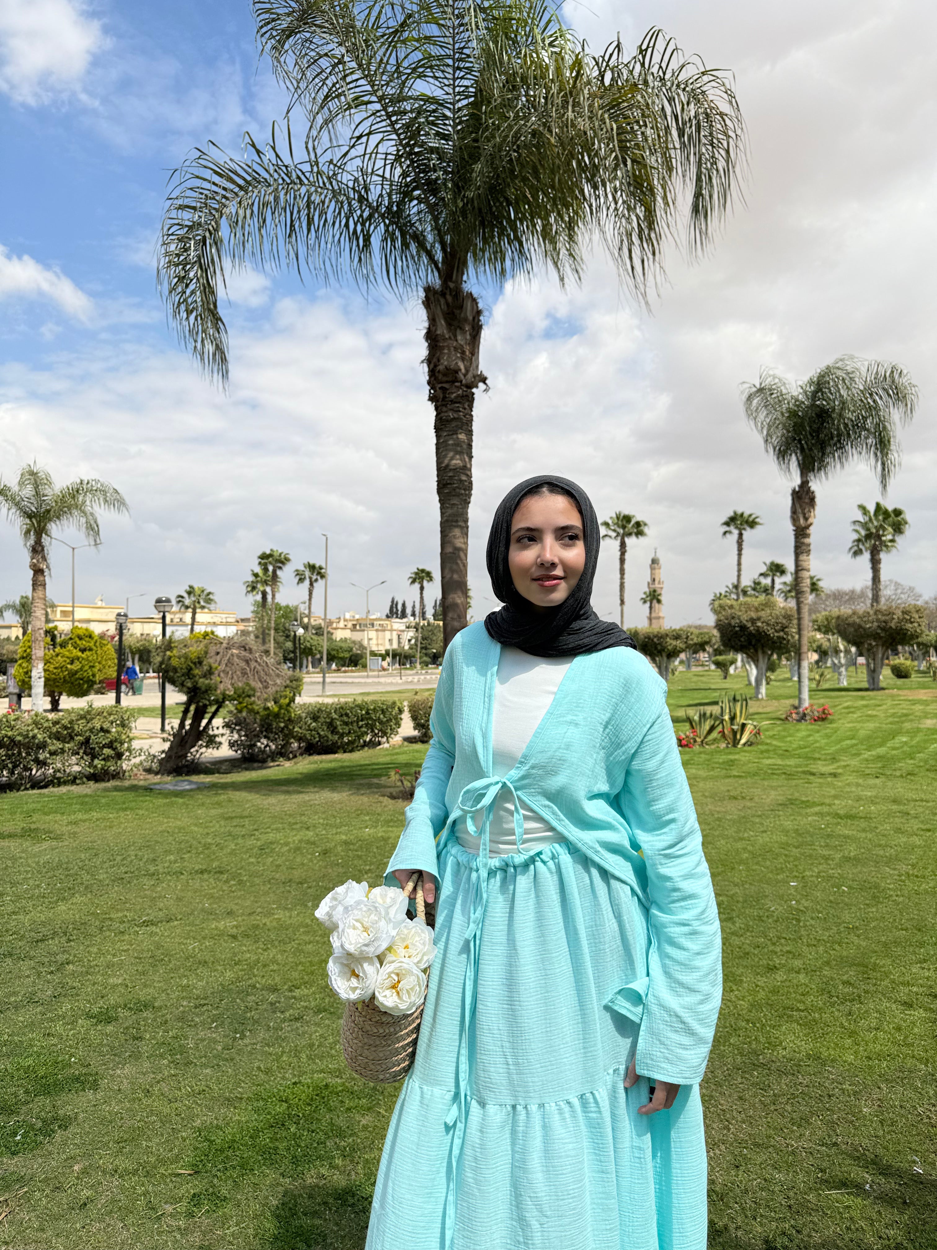 Flowy Cotton-Linen Skirt