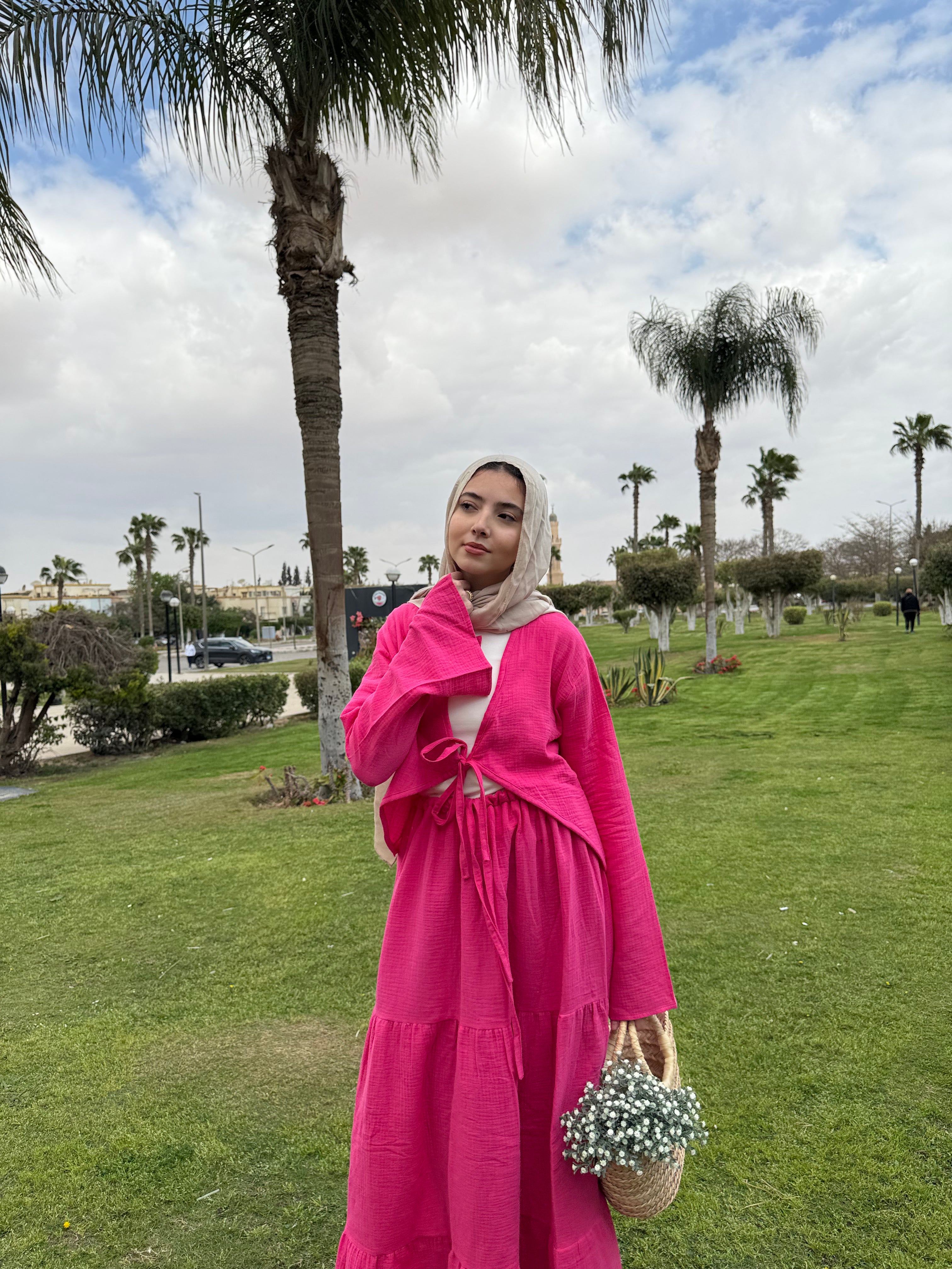 Flowy Cotton-Linen Skirt