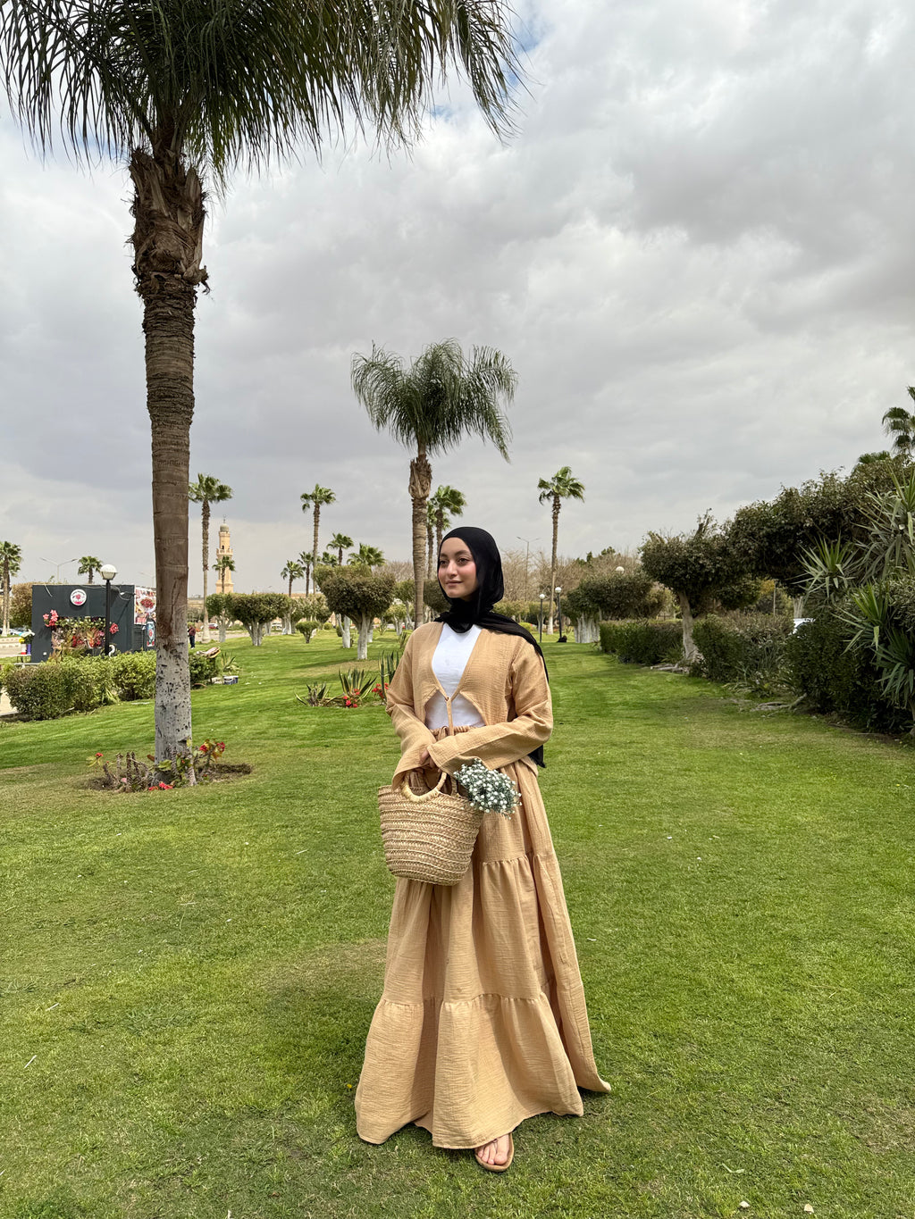 Flowy Cotton-Linen Skirt