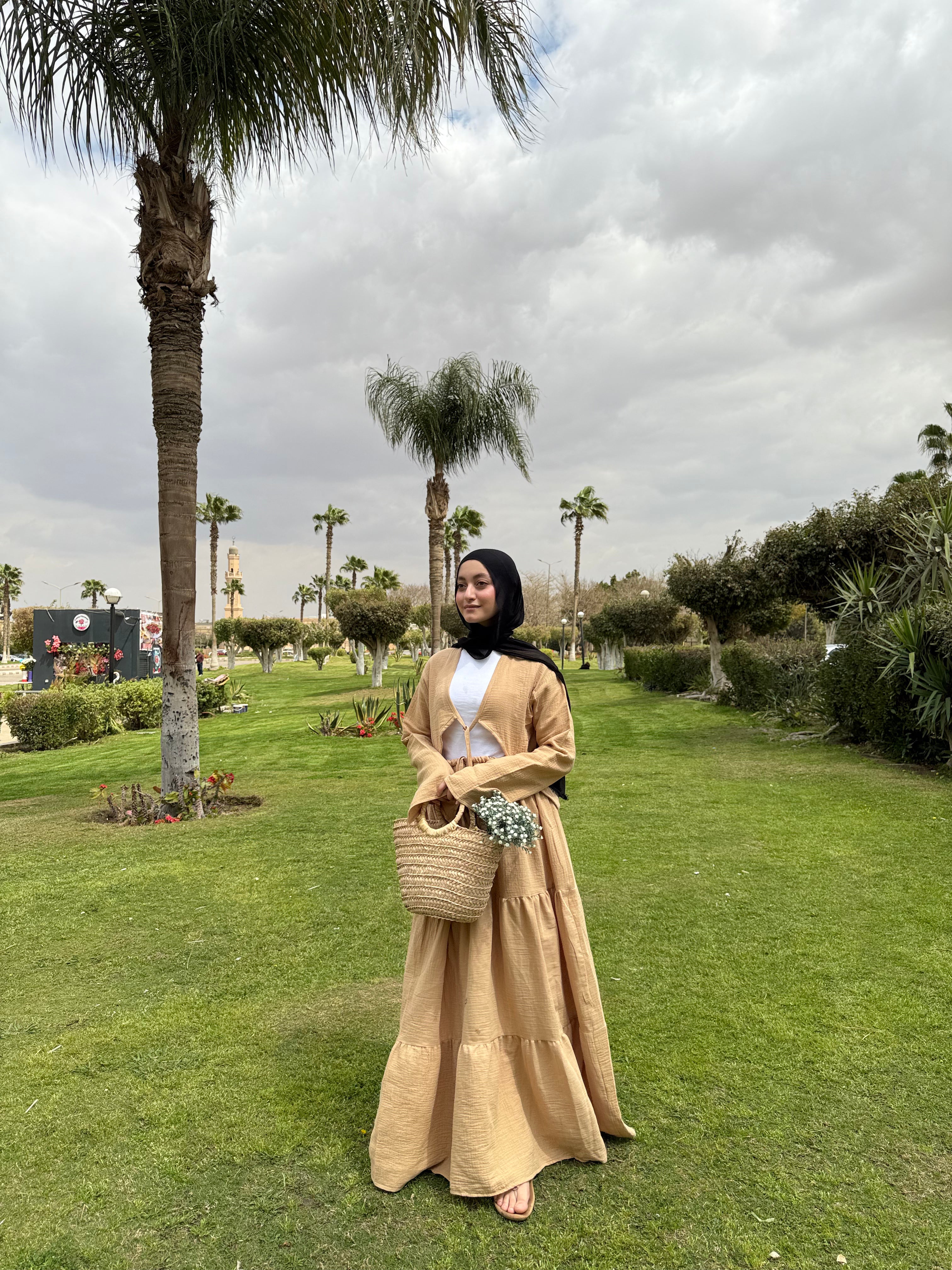 Flowy Cotton-Linen Skirt