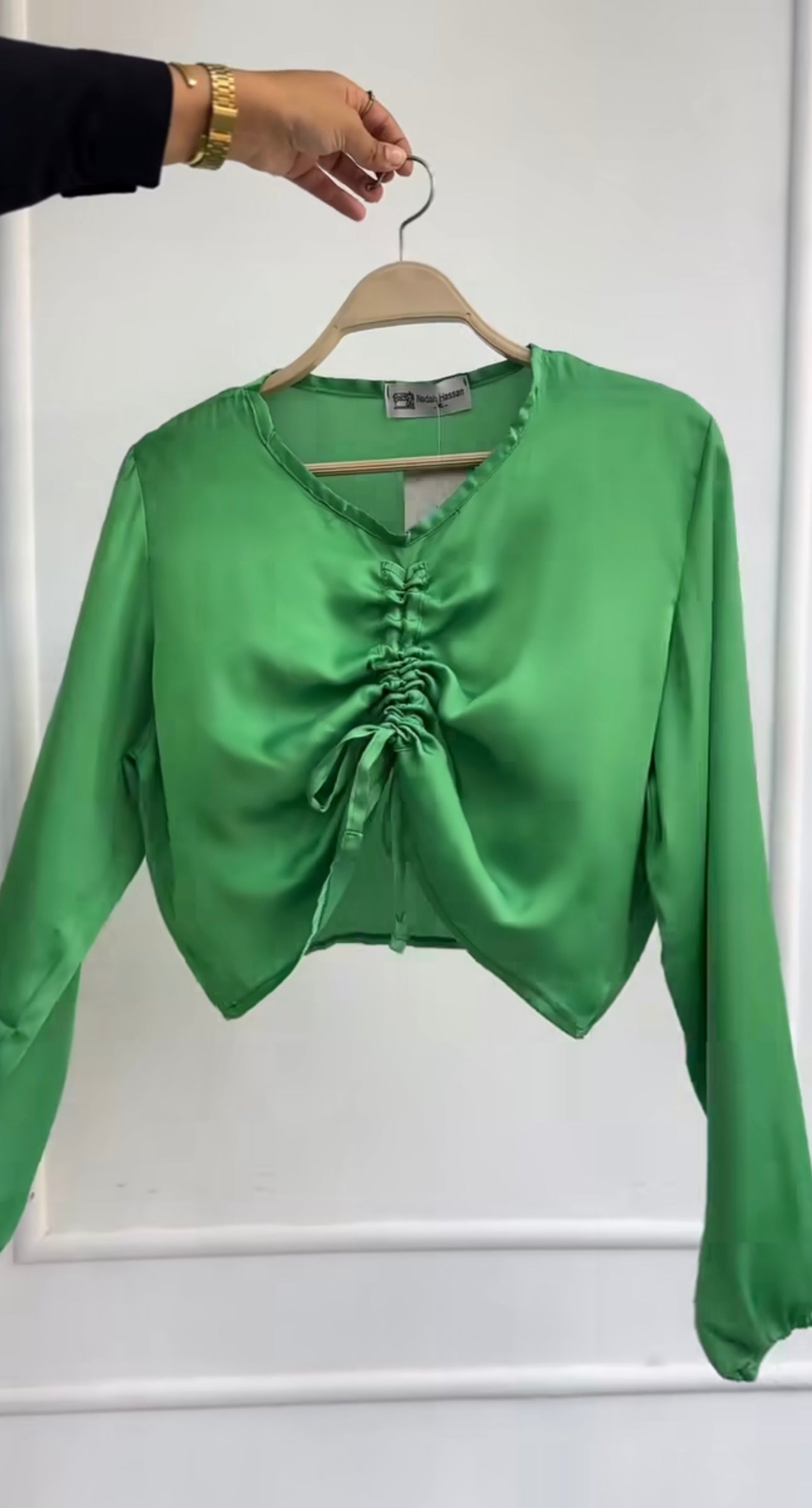 Cropped Satin Blouse