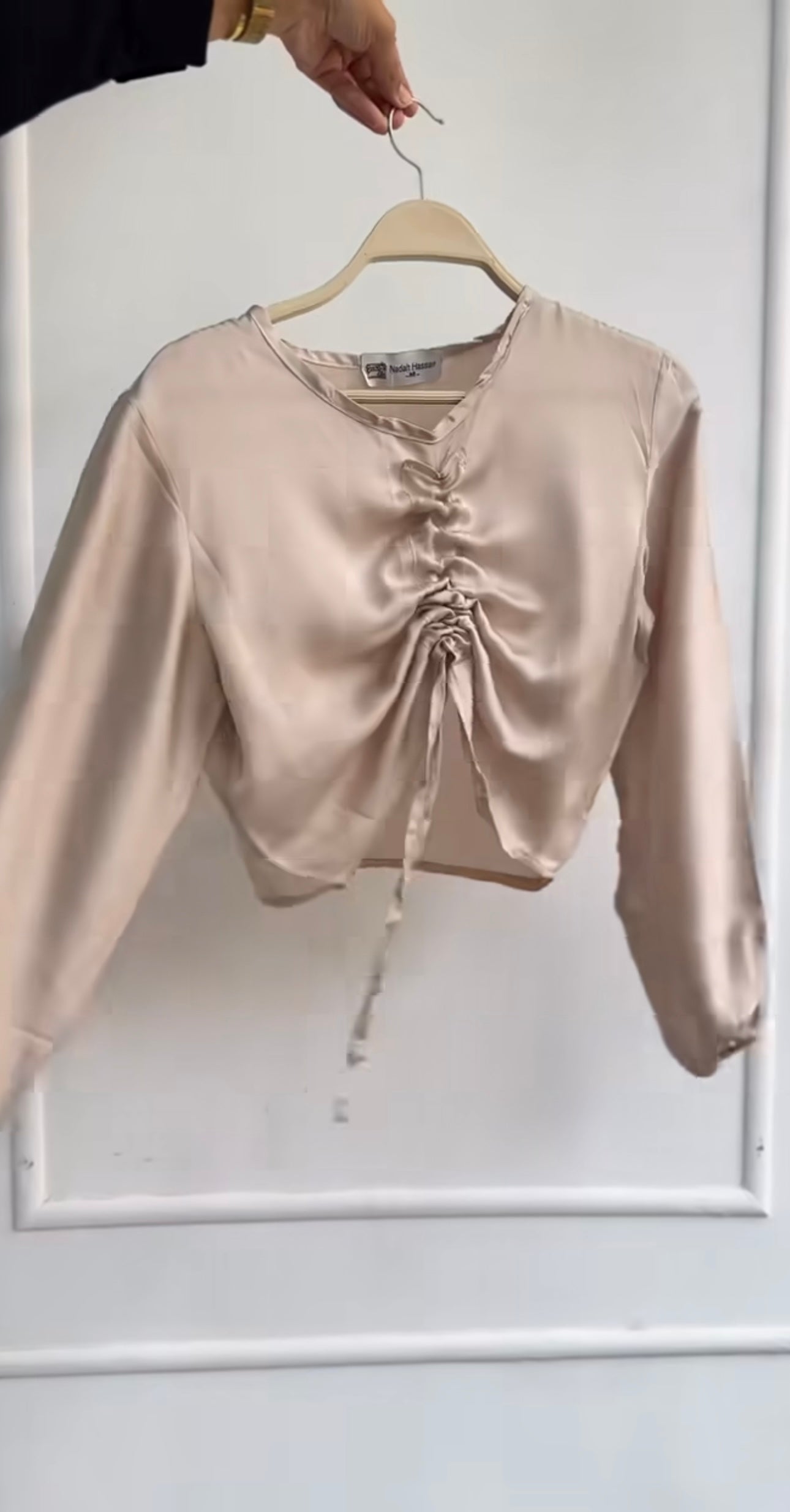 Cropped Satin Blouse